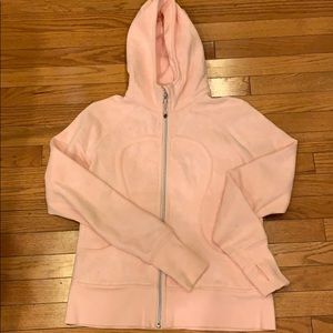 Lululemon scuba jacket with light pink design